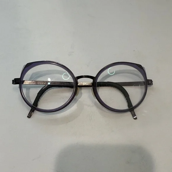Lindberg Titanium Purple Round Cateye Glasses